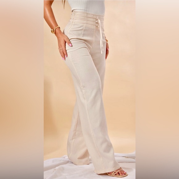 Linen pants stone color - Picture 2 of 6